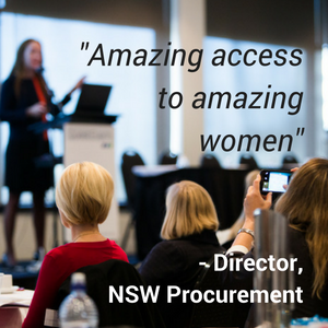 Women in Procurement conference endorsements from the Director for NSW Procurement